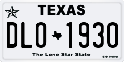 TX license plate DLO1930