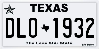 TX license plate DLO1932