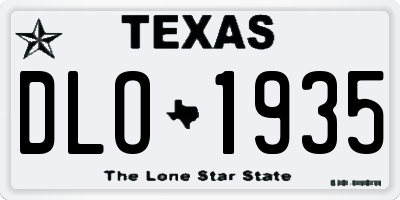 TX license plate DLO1935