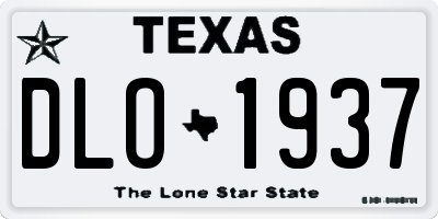 TX license plate DLO1937
