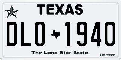 TX license plate DLO1940
