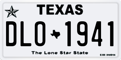 TX license plate DLO1941