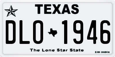 TX license plate DLO1946