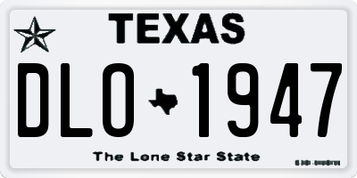 TX license plate DLO1947