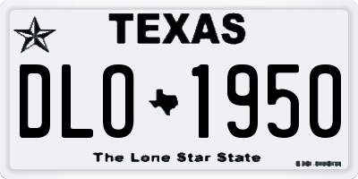 TX license plate DLO1950