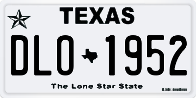 TX license plate DLO1952