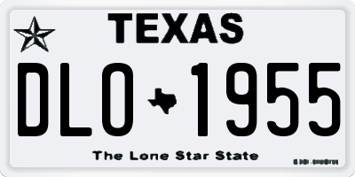 TX license plate DLO1955