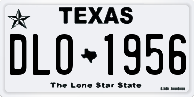 TX license plate DLO1956