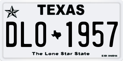 TX license plate DLO1957