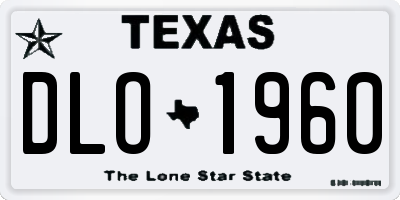 TX license plate DLO1960
