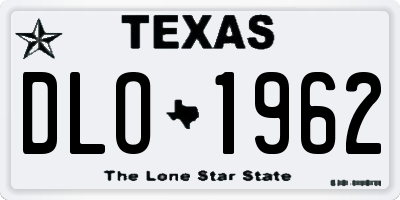 TX license plate DLO1962