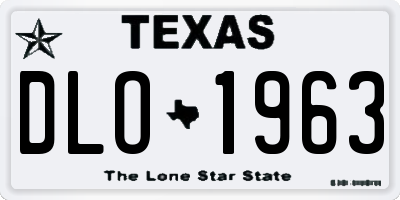 TX license plate DLO1963