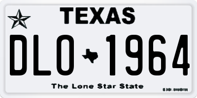 TX license plate DLO1964