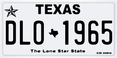 TX license plate DLO1965
