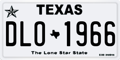 TX license plate DLO1966
