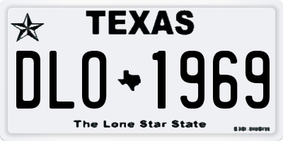 TX license plate DLO1969