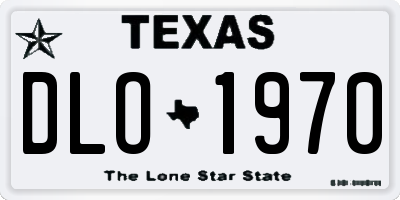 TX license plate DLO1970
