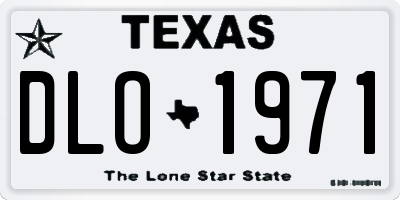 TX license plate DLO1971