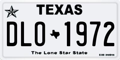 TX license plate DLO1972