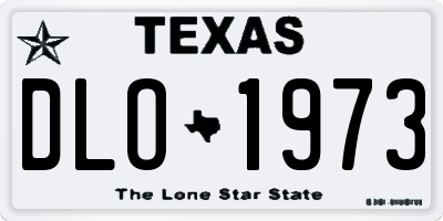 TX license plate DLO1973