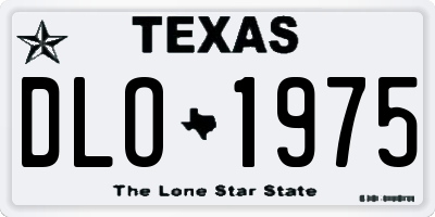 TX license plate DLO1975
