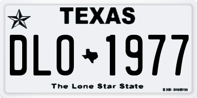 TX license plate DLO1977
