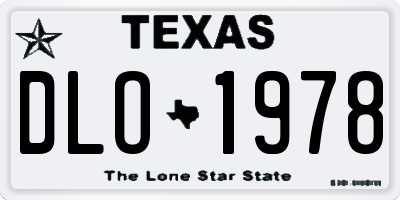 TX license plate DLO1978