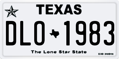 TX license plate DLO1983