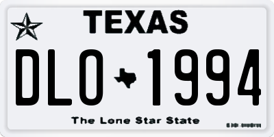 TX license plate DLO1994