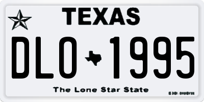 TX license plate DLO1995
