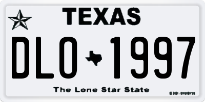 TX license plate DLO1997