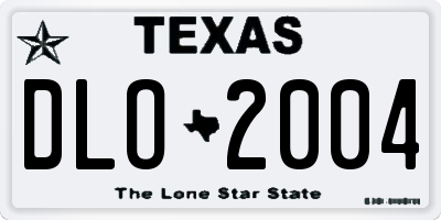 TX license plate DLO2004