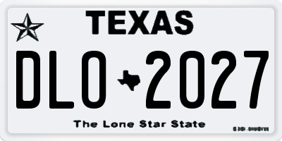 TX license plate DLO2027
