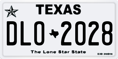 TX license plate DLO2028