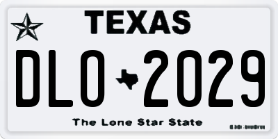 TX license plate DLO2029