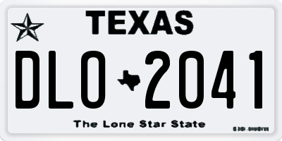 TX license plate DLO2041