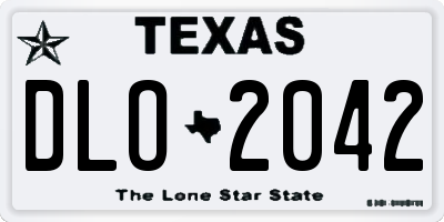 TX license plate DLO2042