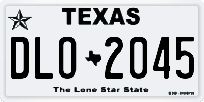 TX license plate DLO2045