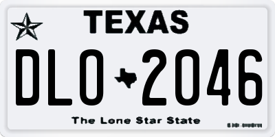 TX license plate DLO2046