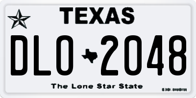 TX license plate DLO2048