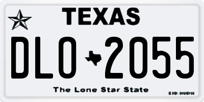 TX license plate DLO2055