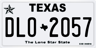 TX license plate DLO2057