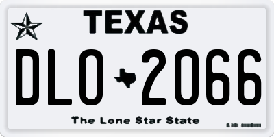 TX license plate DLO2066