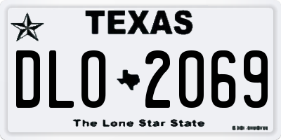 TX license plate DLO2069