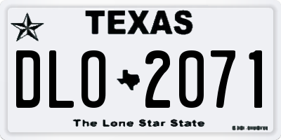 TX license plate DLO2071
