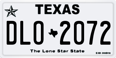 TX license plate DLO2072