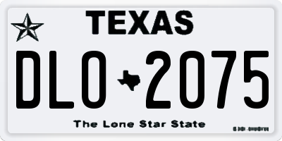 TX license plate DLO2075