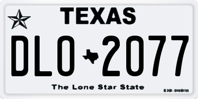 TX license plate DLO2077