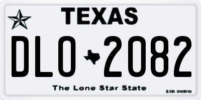 TX license plate DLO2082