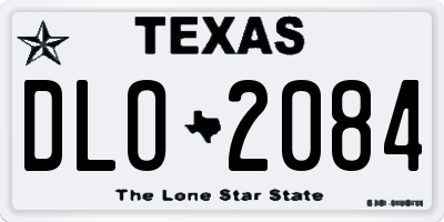 TX license plate DLO2084